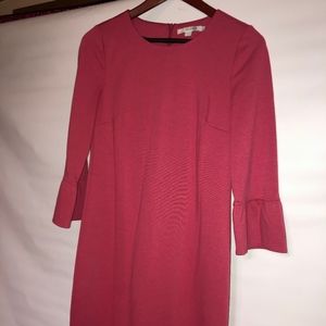 Boden Pink Knit bell sleeved sheath dress 6R